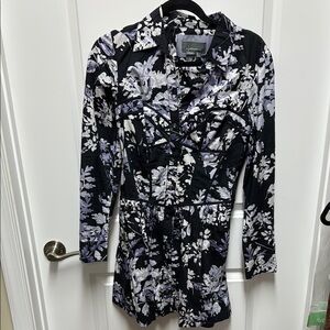 Anthropologie Black and White Floral Dress